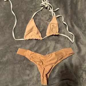 Stylish Tan Bikini Set
